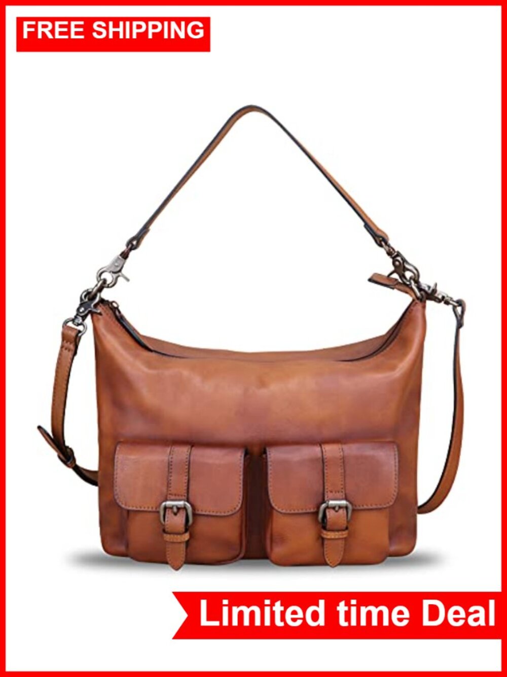 Genuine Leather Satchel Bag Crossbody Shoulder Purse